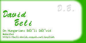 david beli business card